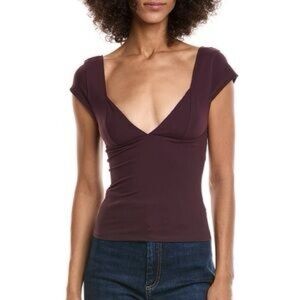 Free People Dark Purple Crop Top